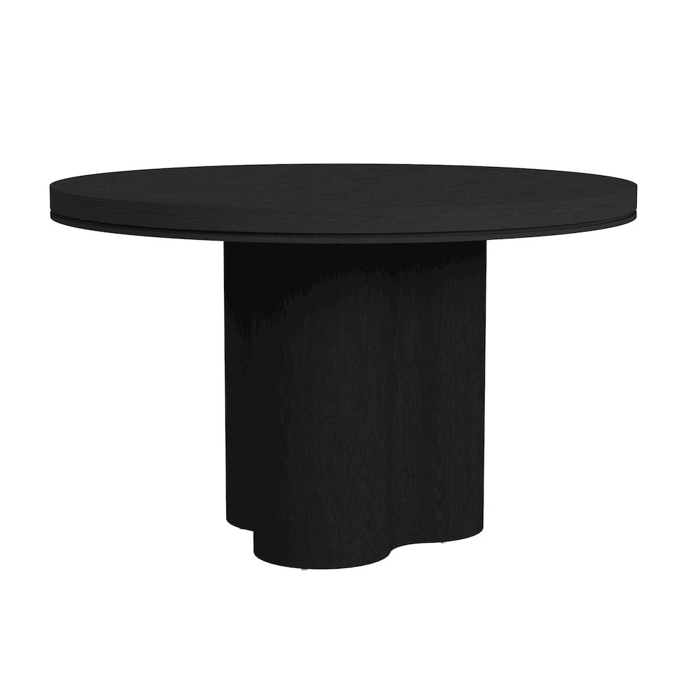 Camelot 5PC Standard Height Dining Set in Black-Round Table and Four Chairs. Picture 1