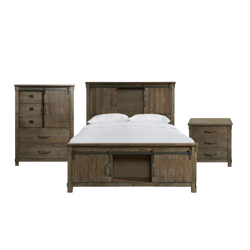 Jack King Platform Storage 3PC Bedroom Set. Picture 1