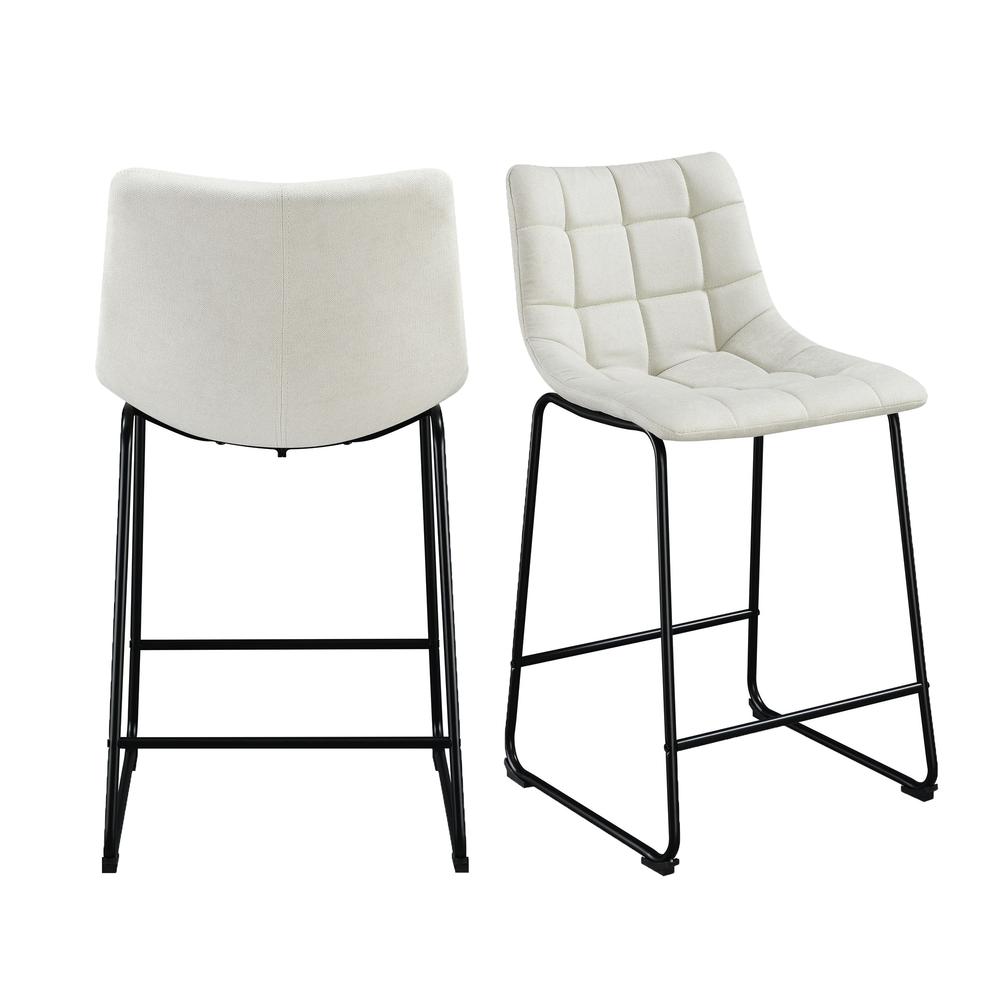 Picket House Furnishings Richmond 25" Counter Stool in Linen White. Picture 2