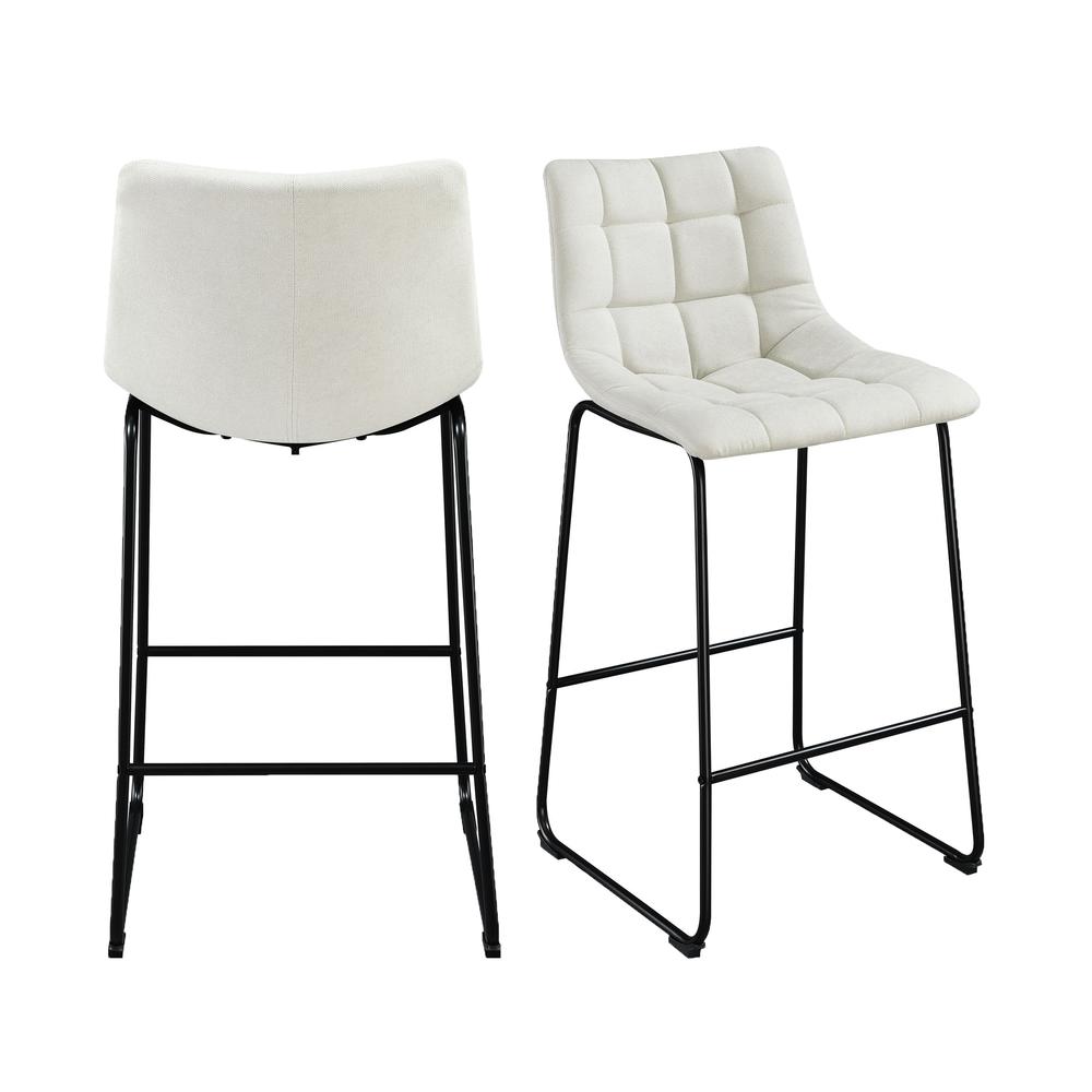 Picket House Furnishings Richmond 30" Bar Stool in Linen White. Picture 2