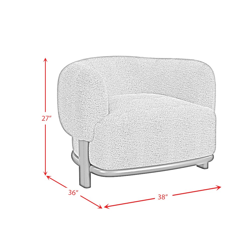 Andalusia Chair in Penny White. Picture 7