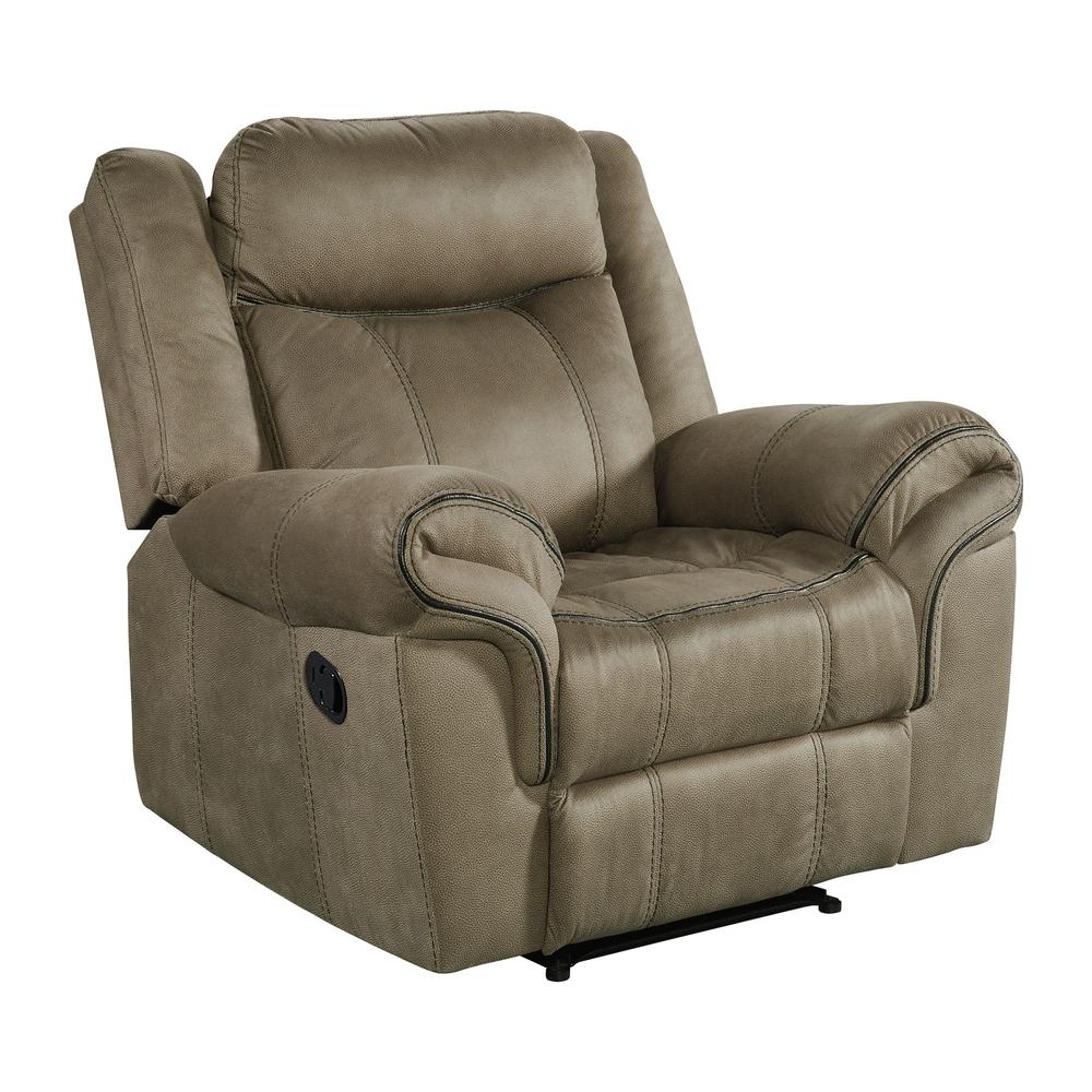 Tasso  Glider Recliner in T101 Brown. Picture 1