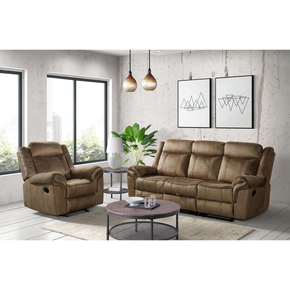 Tasso  Glider Recliner in T101 Brown. Picture 9