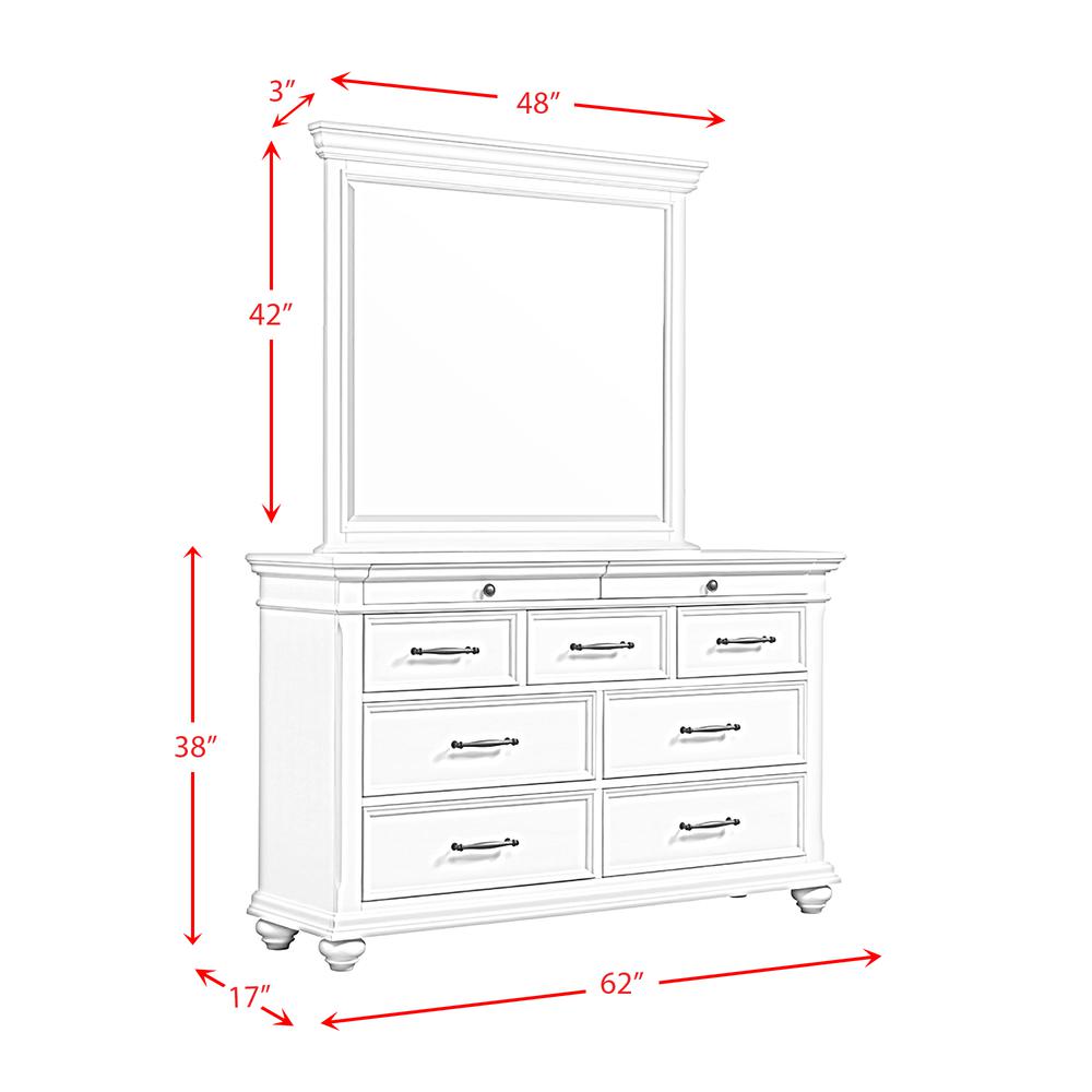 Brooks 9-Drawer Dresser with Mirror in Black. Picture 4