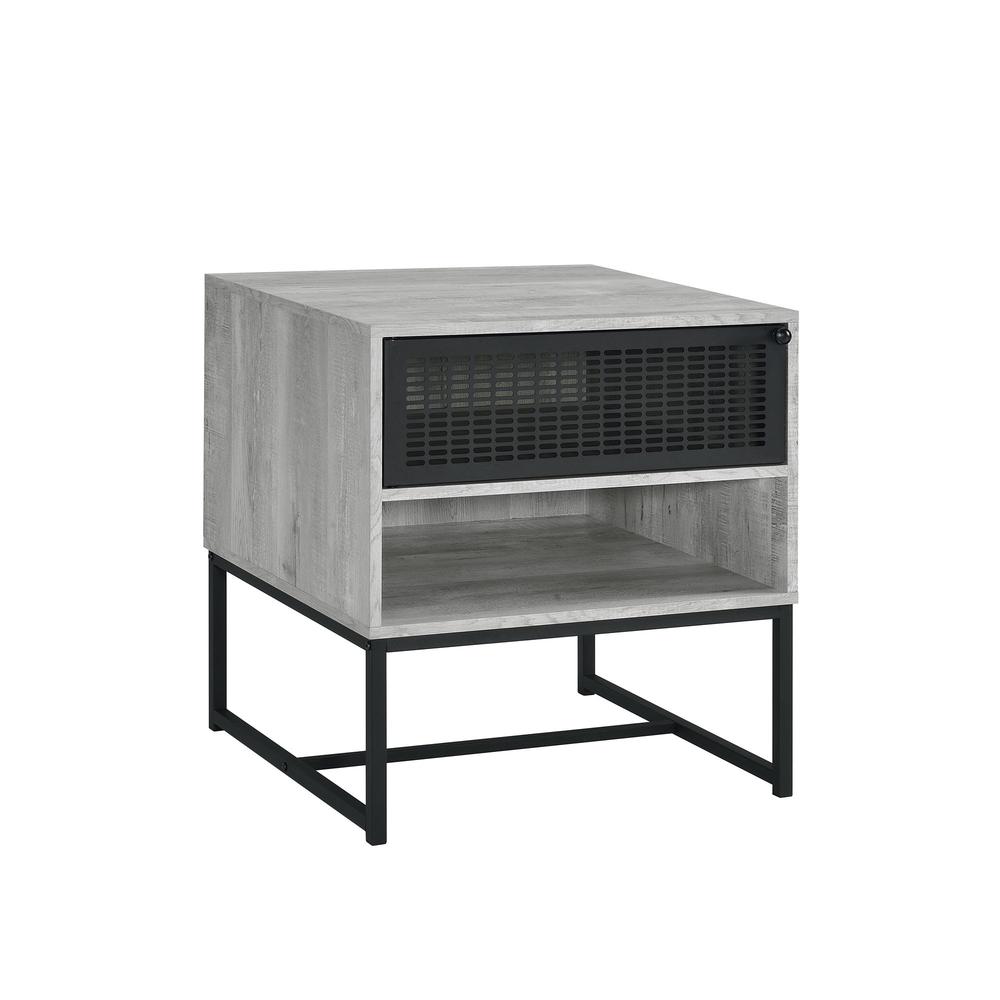 Bron End Table in Grey. Picture 1