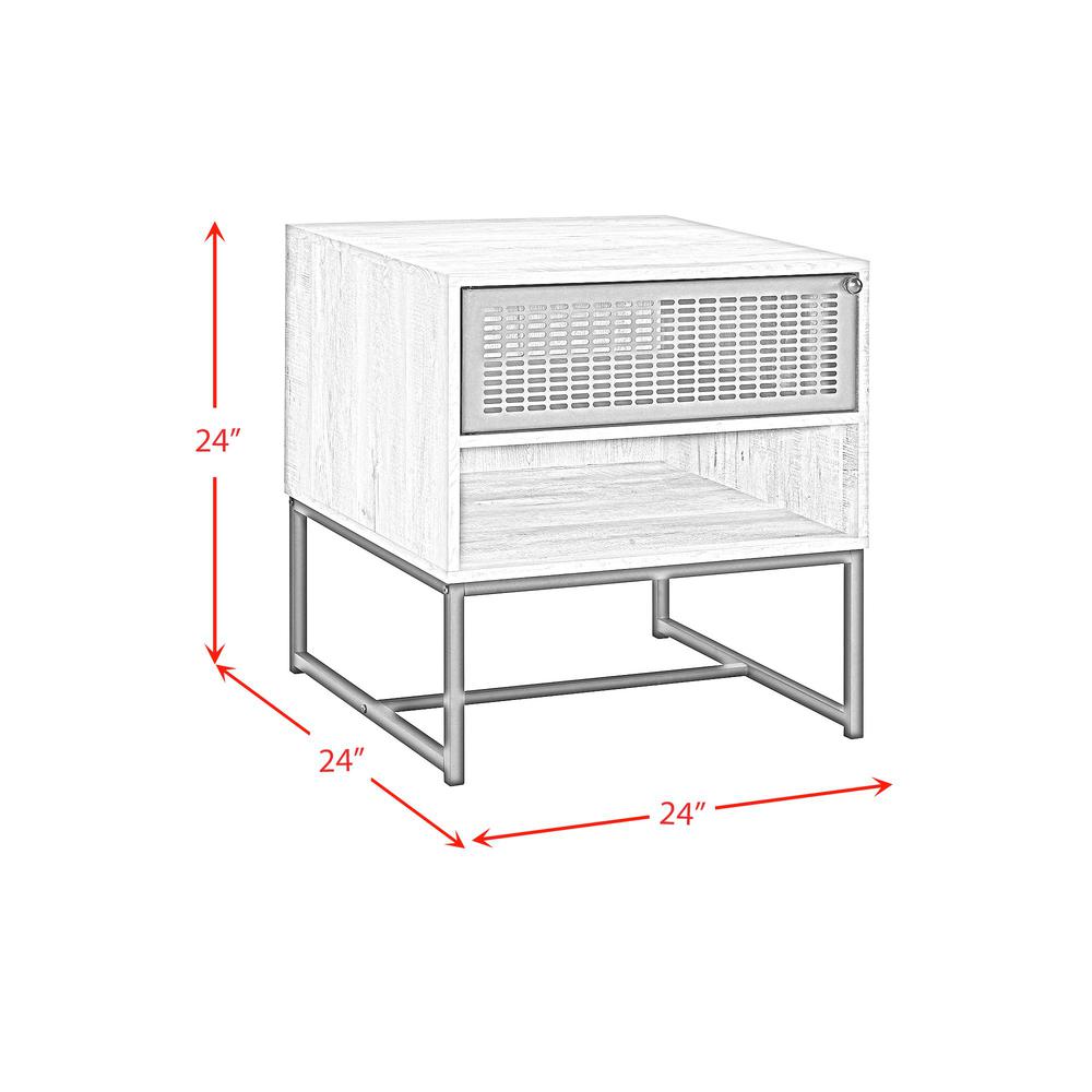 Bron End Table in Grey. Picture 3