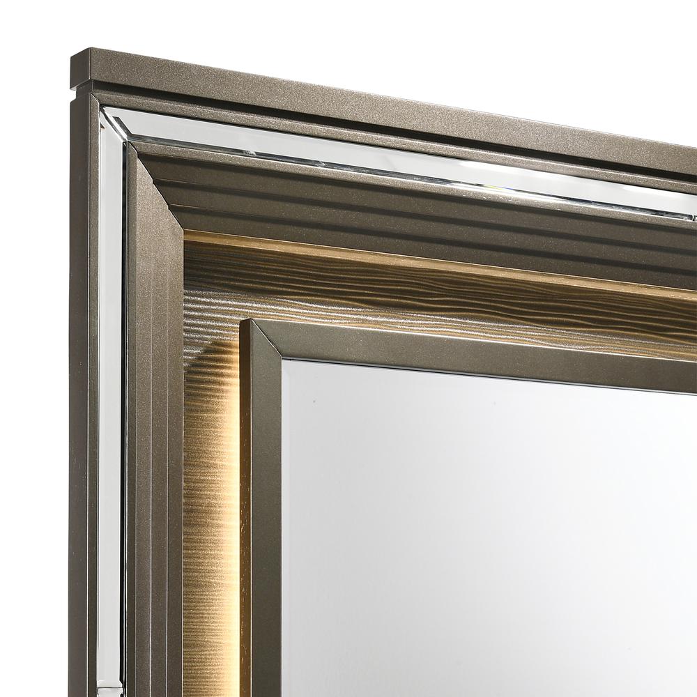 Charlotte 6-Drawer Dresser w/ Mood Lighting Mirror. Picture 9