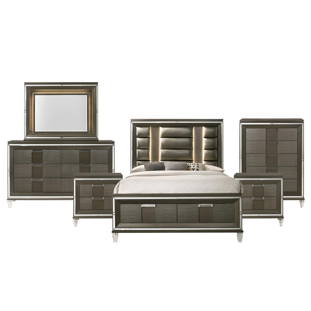 Charlotte Queen Storage 6PC Bedroom Set. Picture 1