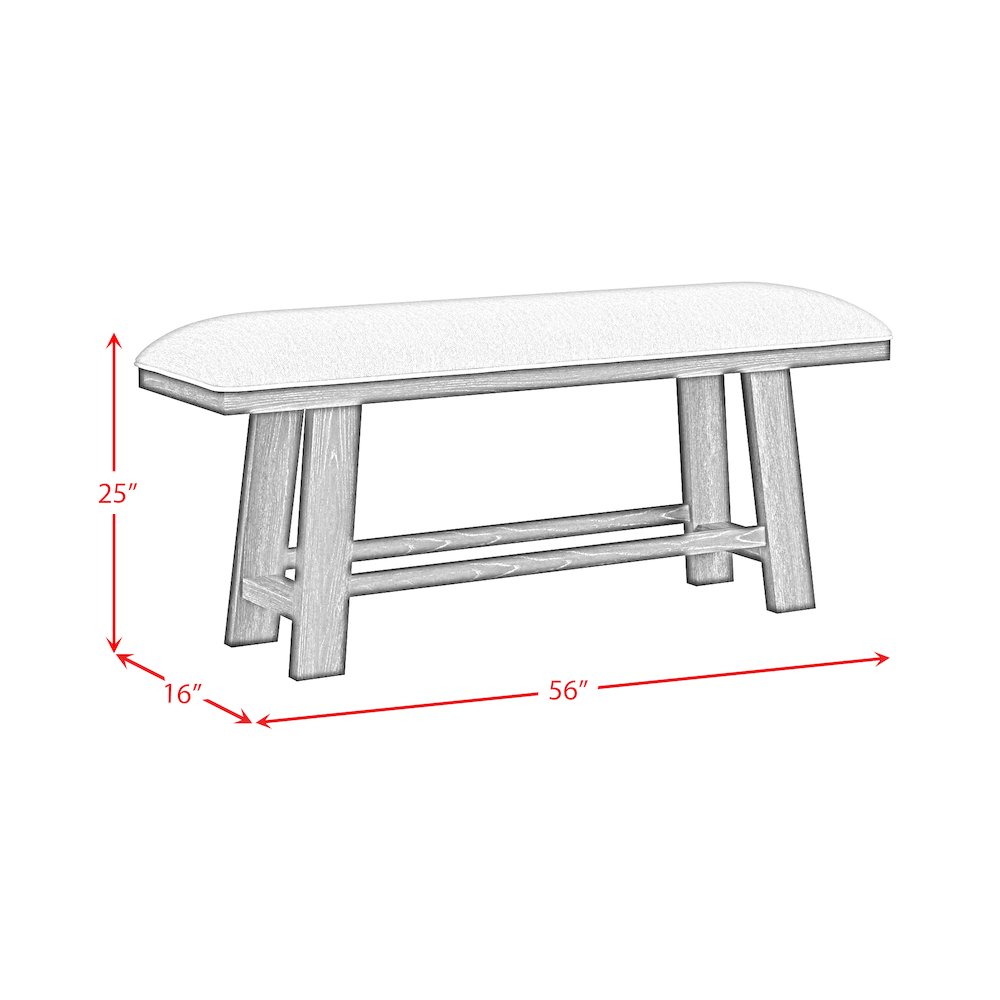 Transcend Counter Bench with Light Grey Fabric in Charcoal. Picture 6