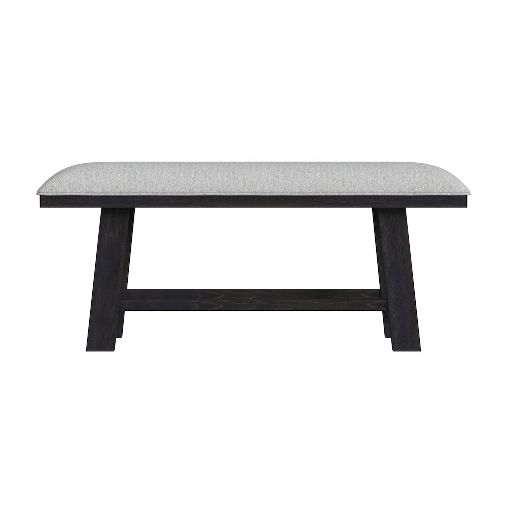 Transcend Counter Bench with Light Grey Fabric in Charcoal. Picture 3
