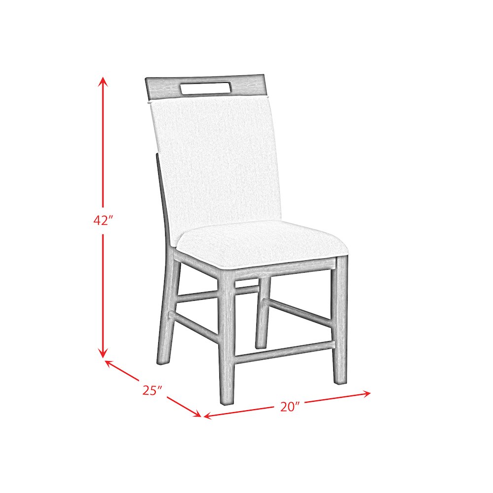 Transcend 6PC Counter Height Dining Set in Charcoal-Table, Four Chairs & Bench. Picture 12