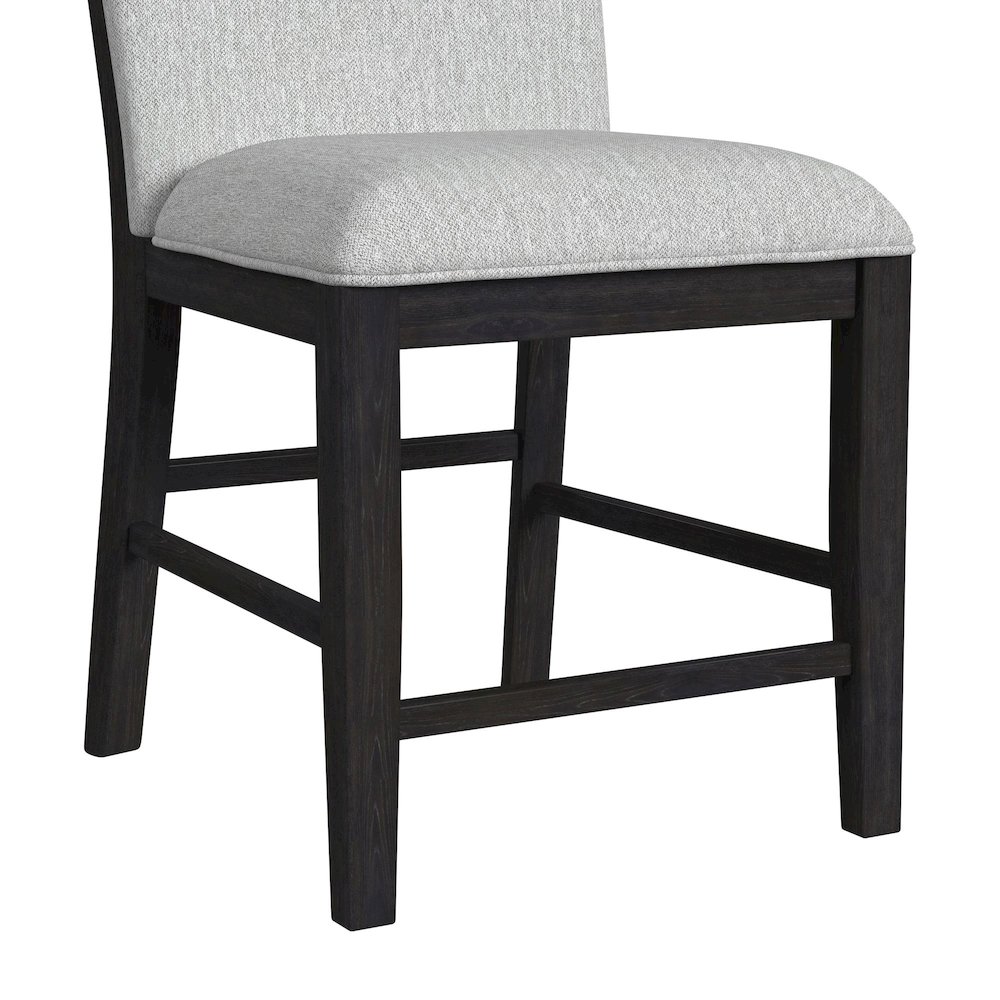Transcend 6PC Counter Height Dining Set in Charcoal-Table, Four Chairs & Bench. Picture 8