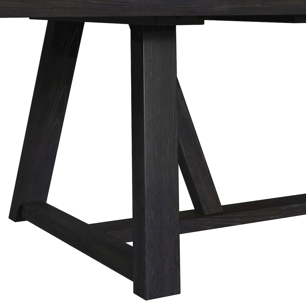 Pinnacle 6PC Standard Height Dining Set in Charcoal-Table, Four Chairs & Bench. Picture 7