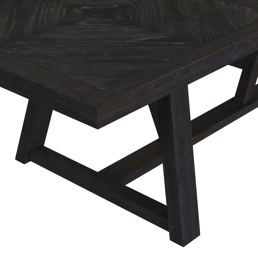 Pinnacle 6PC Standard Height Dining Set in Charcoal-Table, Four Chairs & Bench. Picture 6