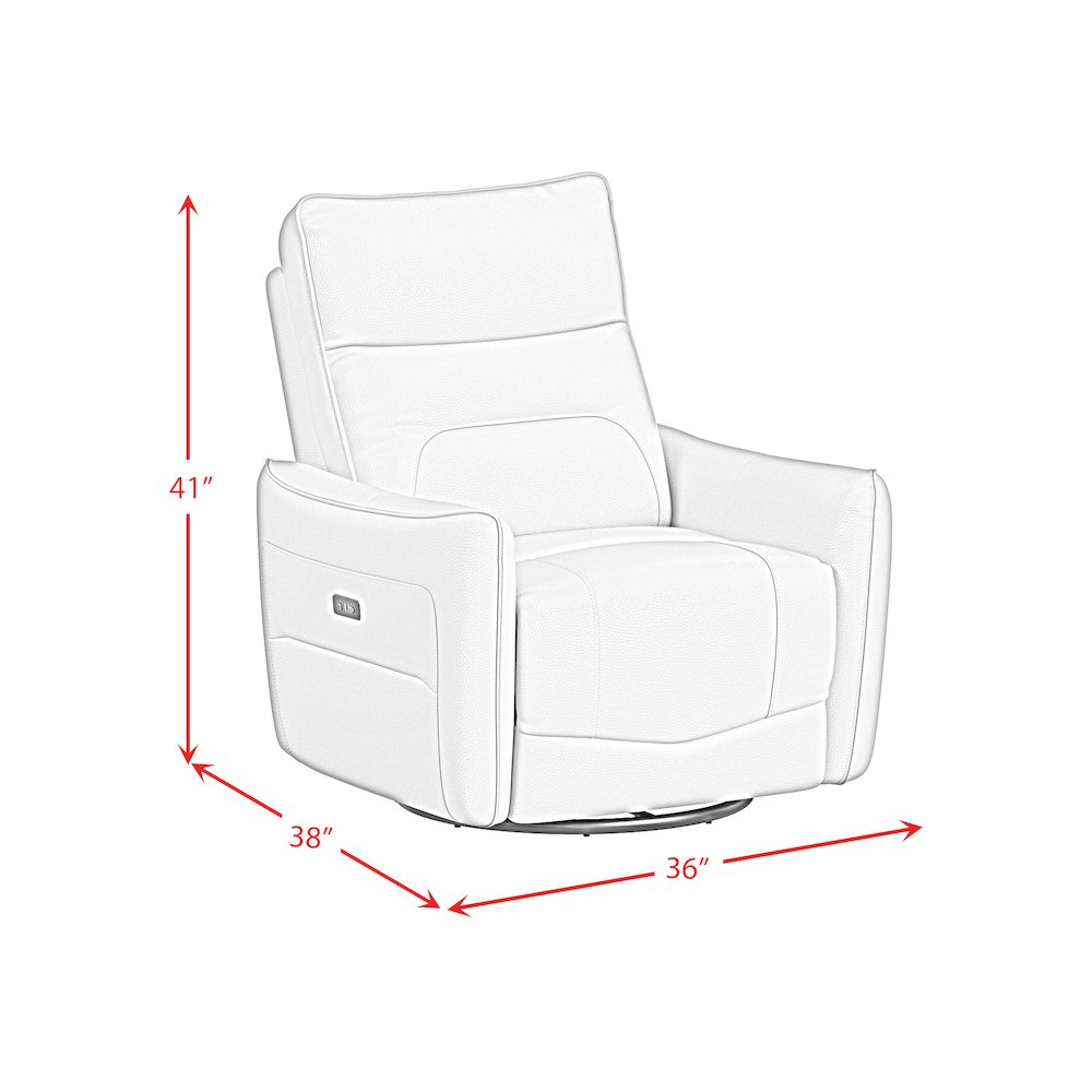 Rodger P1 Recliner with Glider and Swivel in Del Mar Cream. Picture 7