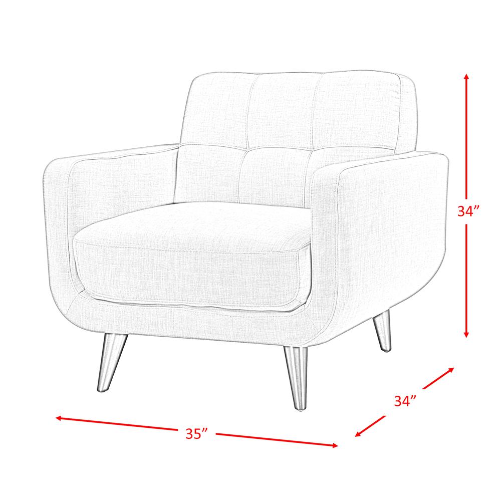 Hailey 3PC Sofa Set in Teal. Picture 28