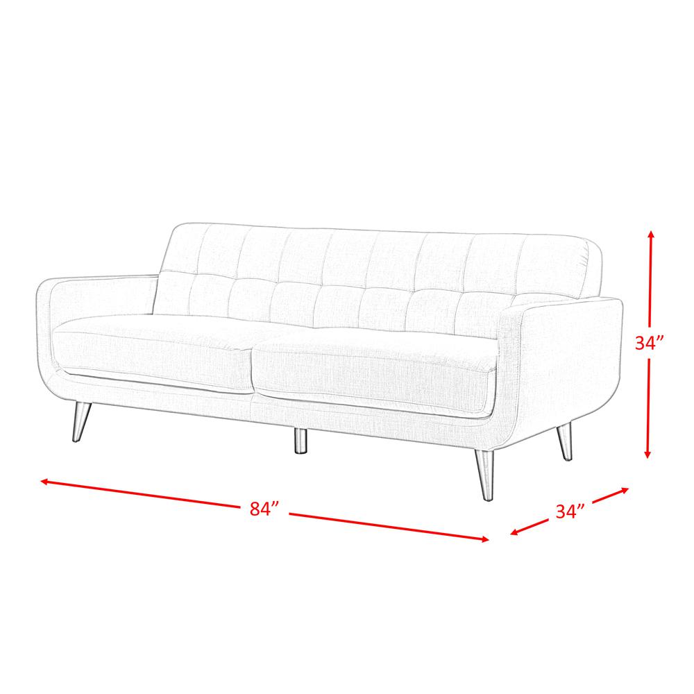 Hailey Sofa & Loveseat Set in Charcoal. Picture 21
