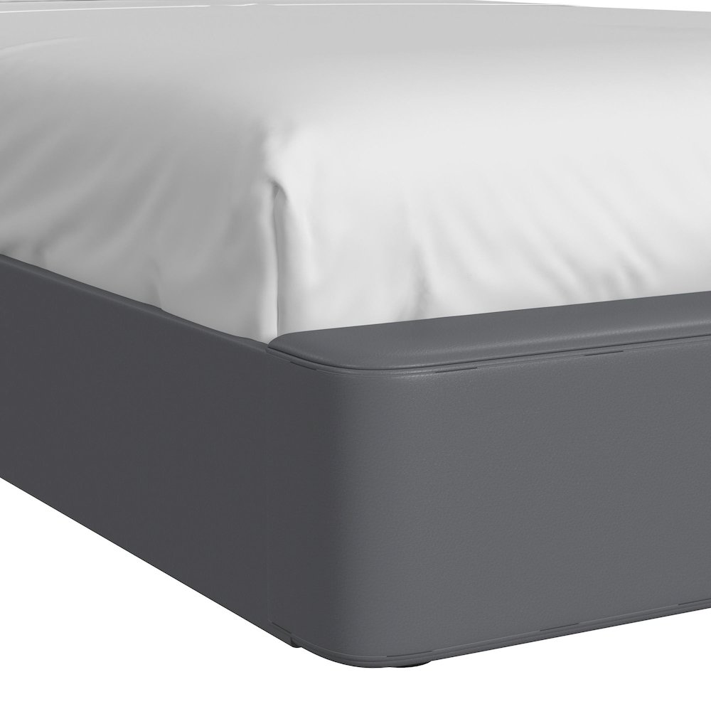 Booker Full Bed in Grey PU. Picture 5