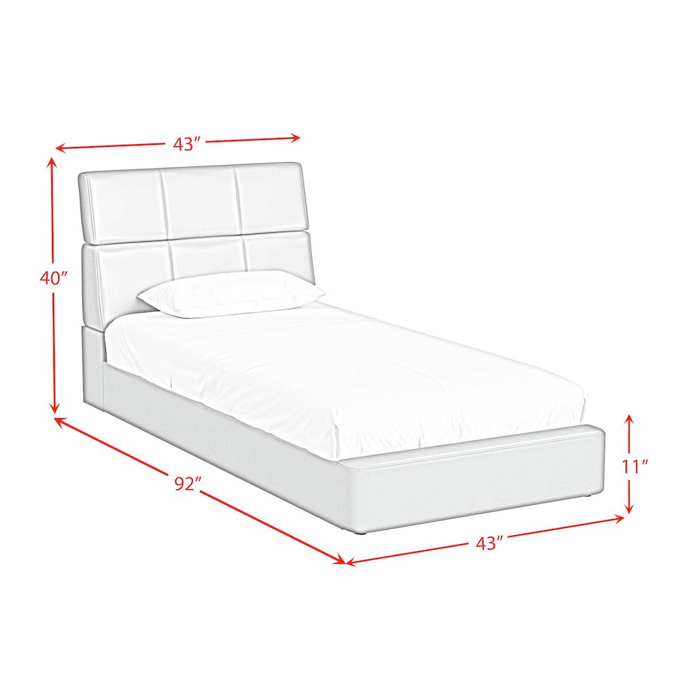 Booker Twin Transformer Bed with Electronic Features in Grey PU. Picture 10