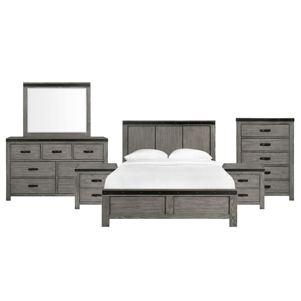 Montauk King Panel 6PC Bedroom Set. Picture 1