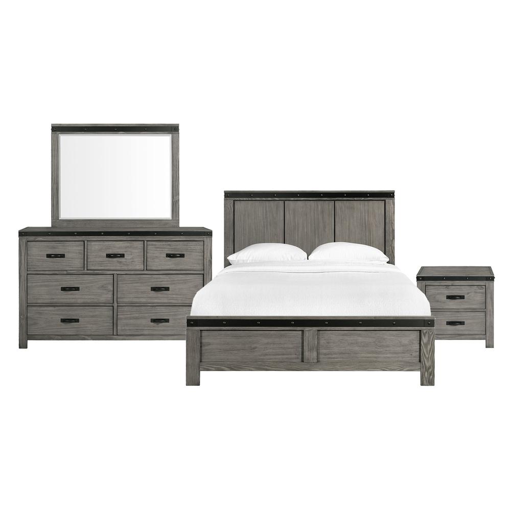 Montauk Queen Panel 4PC Bedroom Set. Picture 1