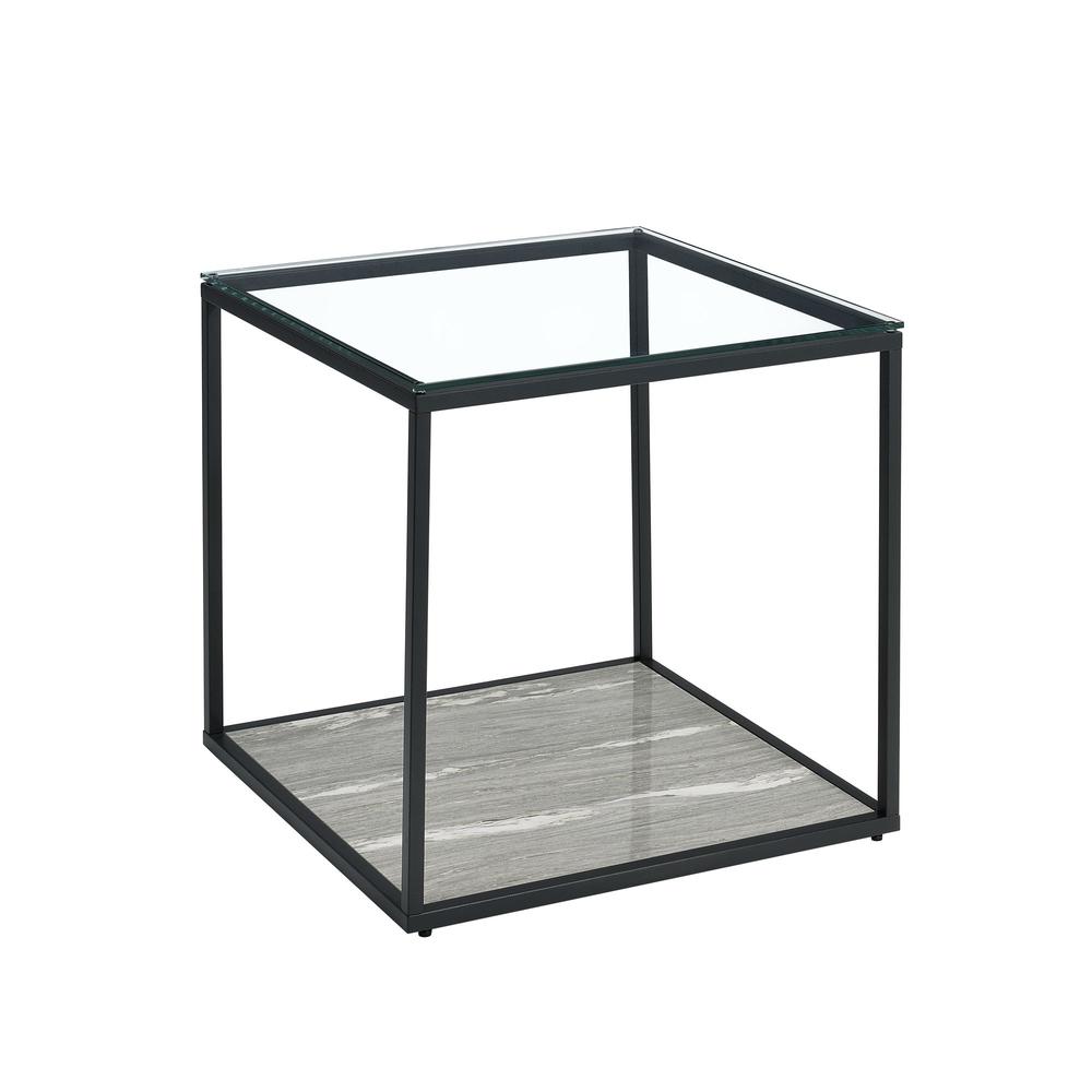 Finney End Table in Grey. Picture 1