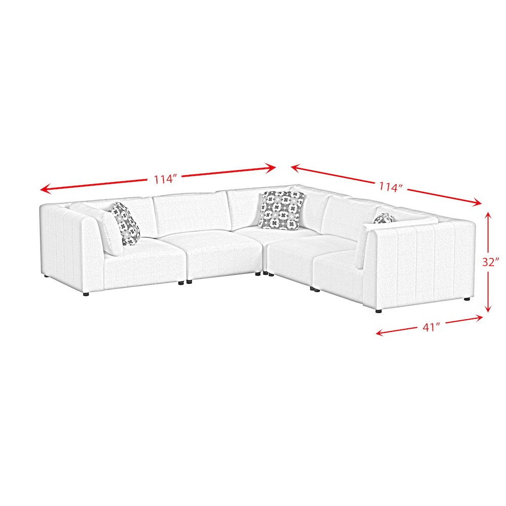 Zandara 5PC Modular Set in Olefin Beige. Picture 11