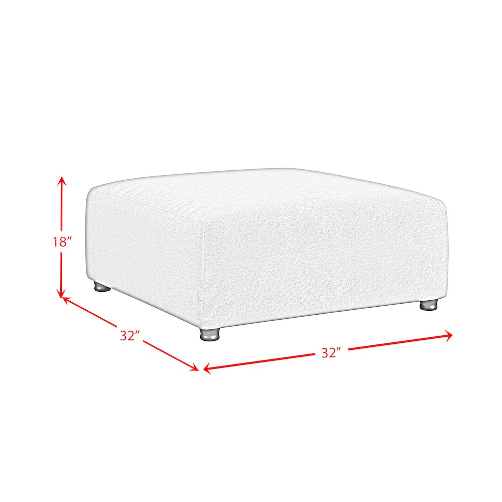 Zandara Modular Ottoman - Olefin Beige. Picture 5