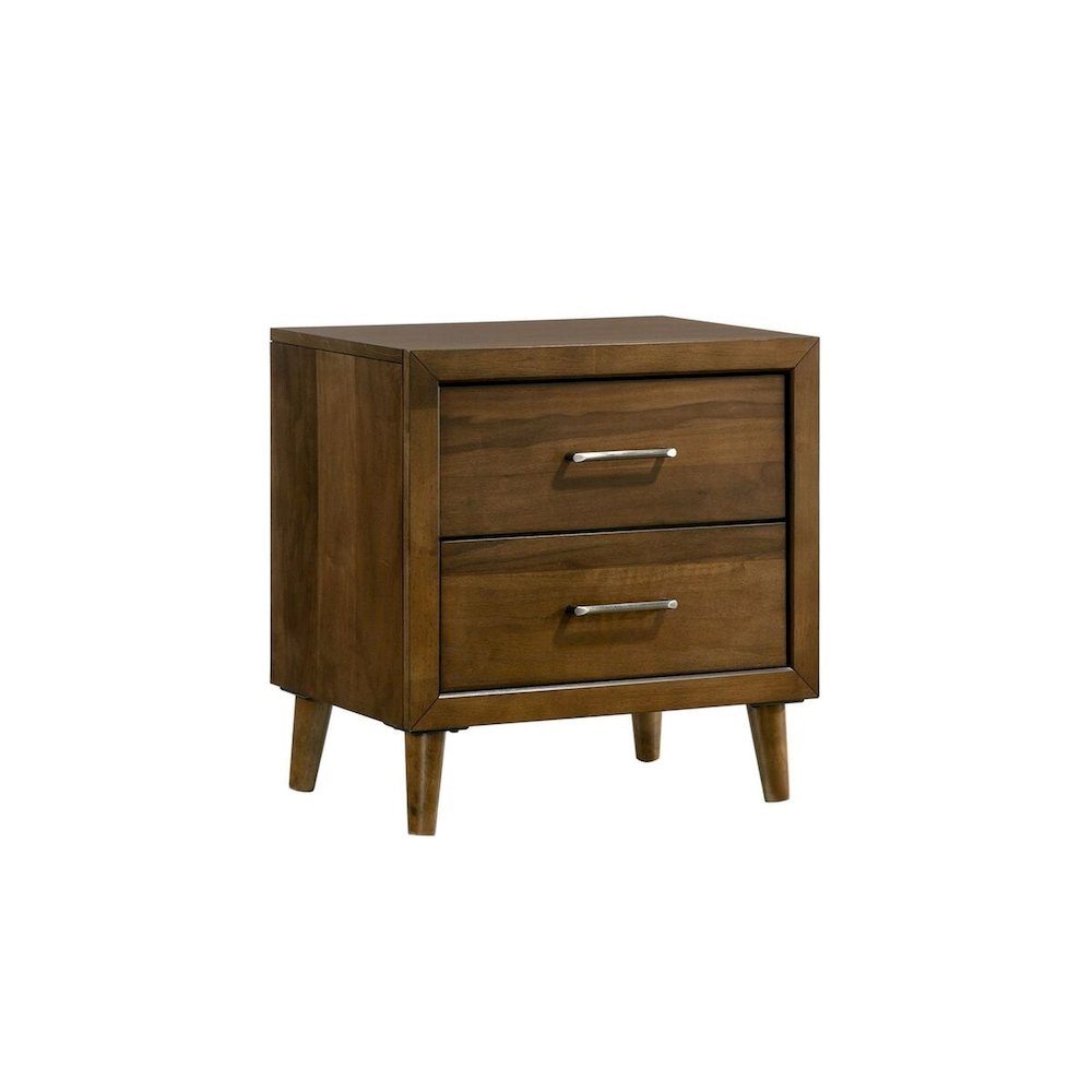 Zuma 2-Drawer Nightstand in Walnut. Picture 1