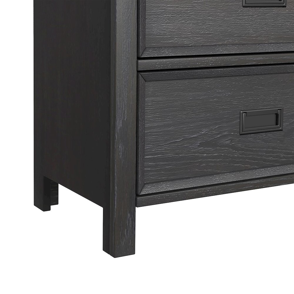 Hampton Kids Dresser and Mirror Set in Charcoal. Picture 6