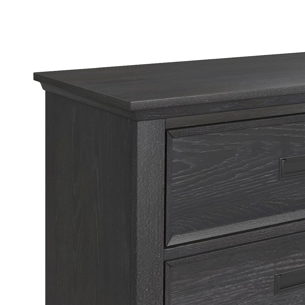 Hampton Kids 6-Drawer Dresser in Charcoal. Picture 4