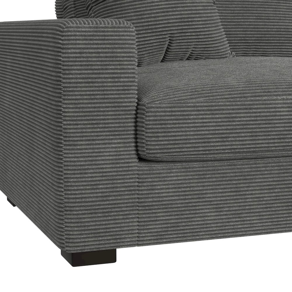 Mesa Modular 7PC Sectional Set with RHF Chaise in Steno Charcoal. Picture 7