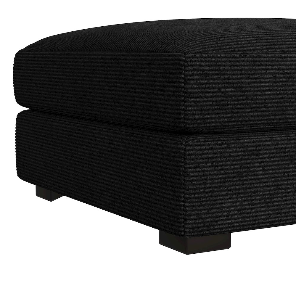 Arizona Modular Ottoman in Steno Black. Picture 5