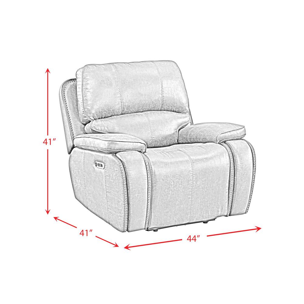 Grover Power Motion Recliner with Power Head Recliner in Heritage Brown. Picture 8