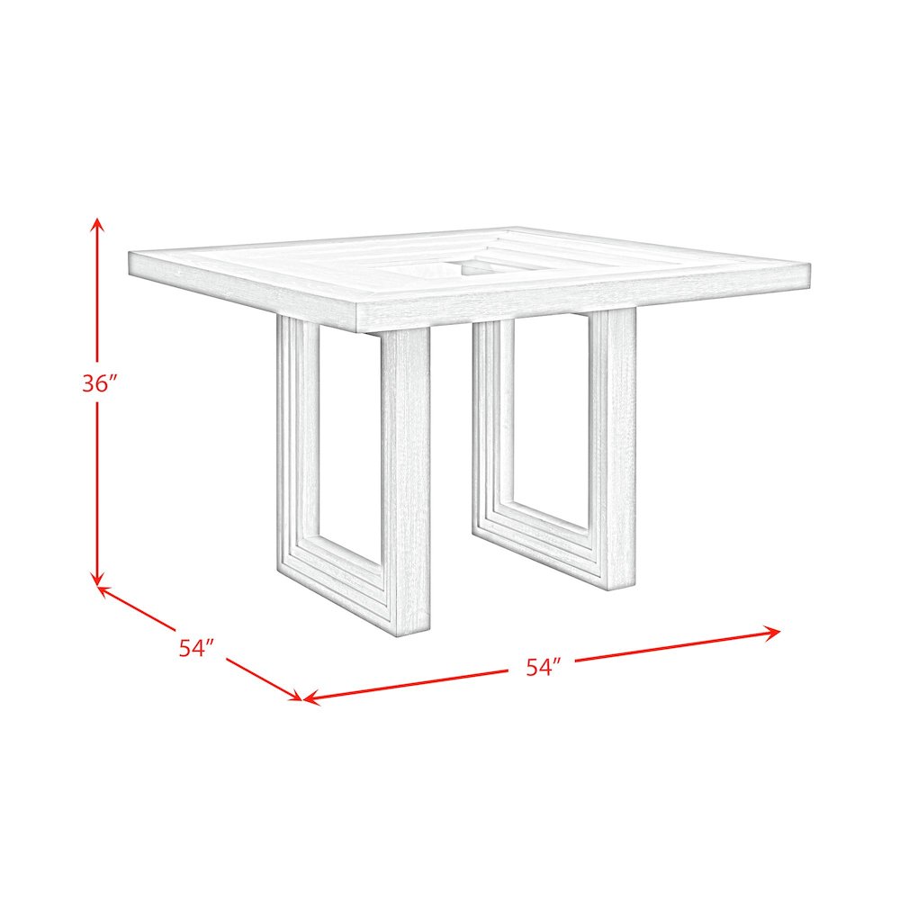 Rhiannon Square Counter Table in Antique White. Picture 8