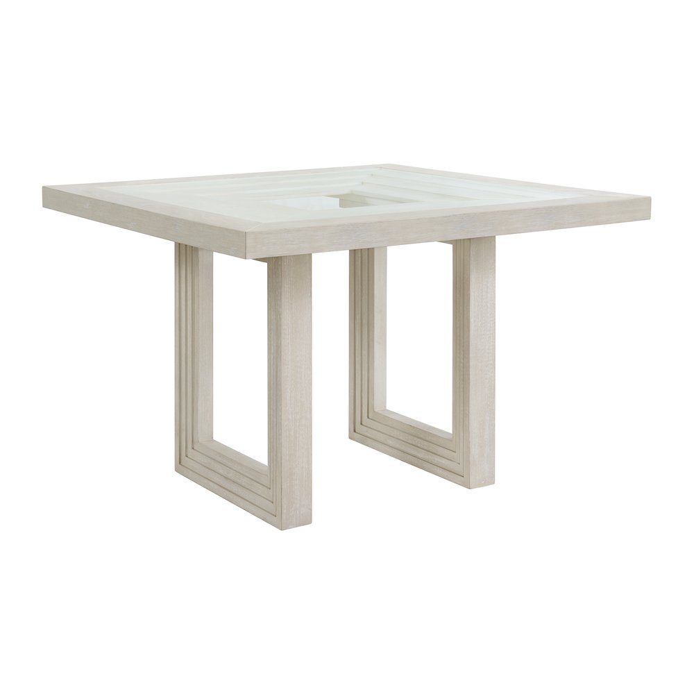 Rhiannon Square Counter Table in Antique White. Picture 1