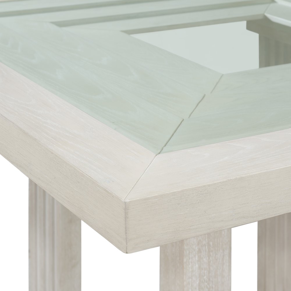 Rhiannon Square Counter Table in Antique White. Picture 7