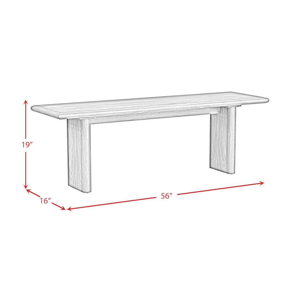 Perth Dining Bench in Brown. Picture 6