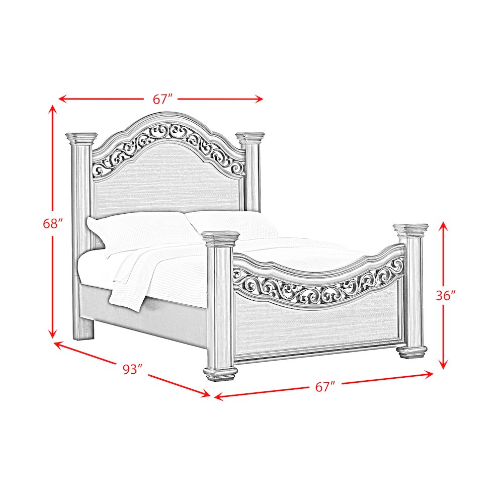 Brunswick Queen Panel Bed in Mahogany. Picture 7