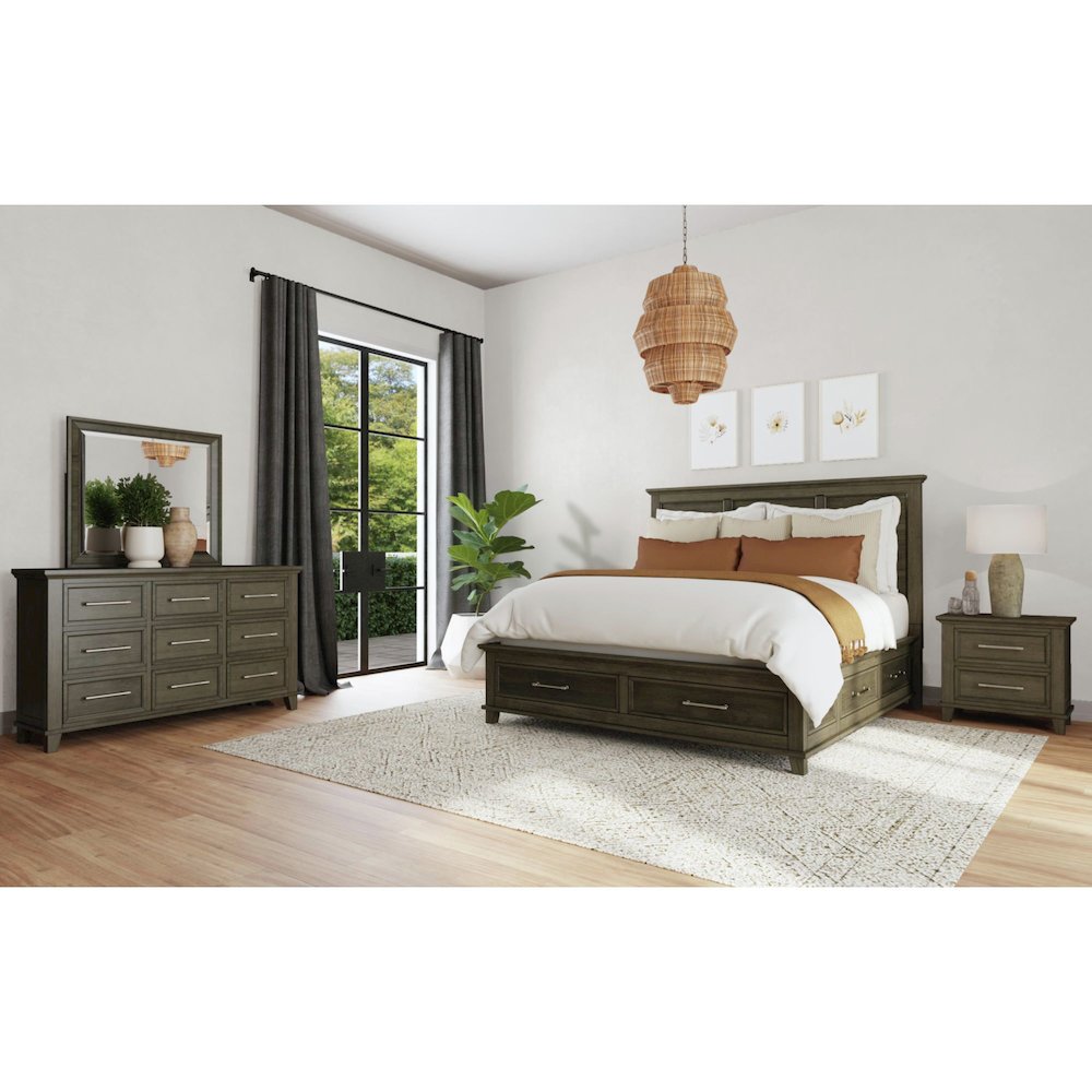 Henrik Dresser and Mirror Set in Grey. Picture 4