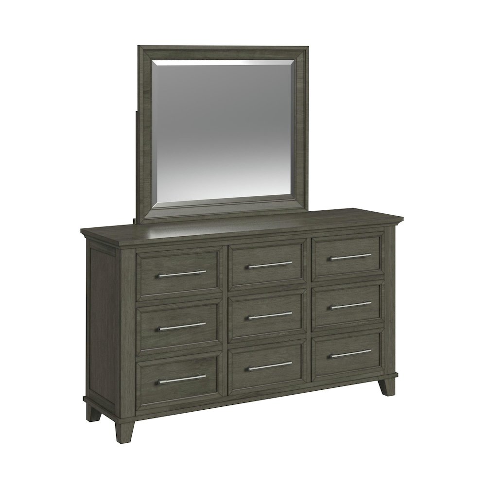 Henrik Dresser and Mirror Set in Grey. Picture 1