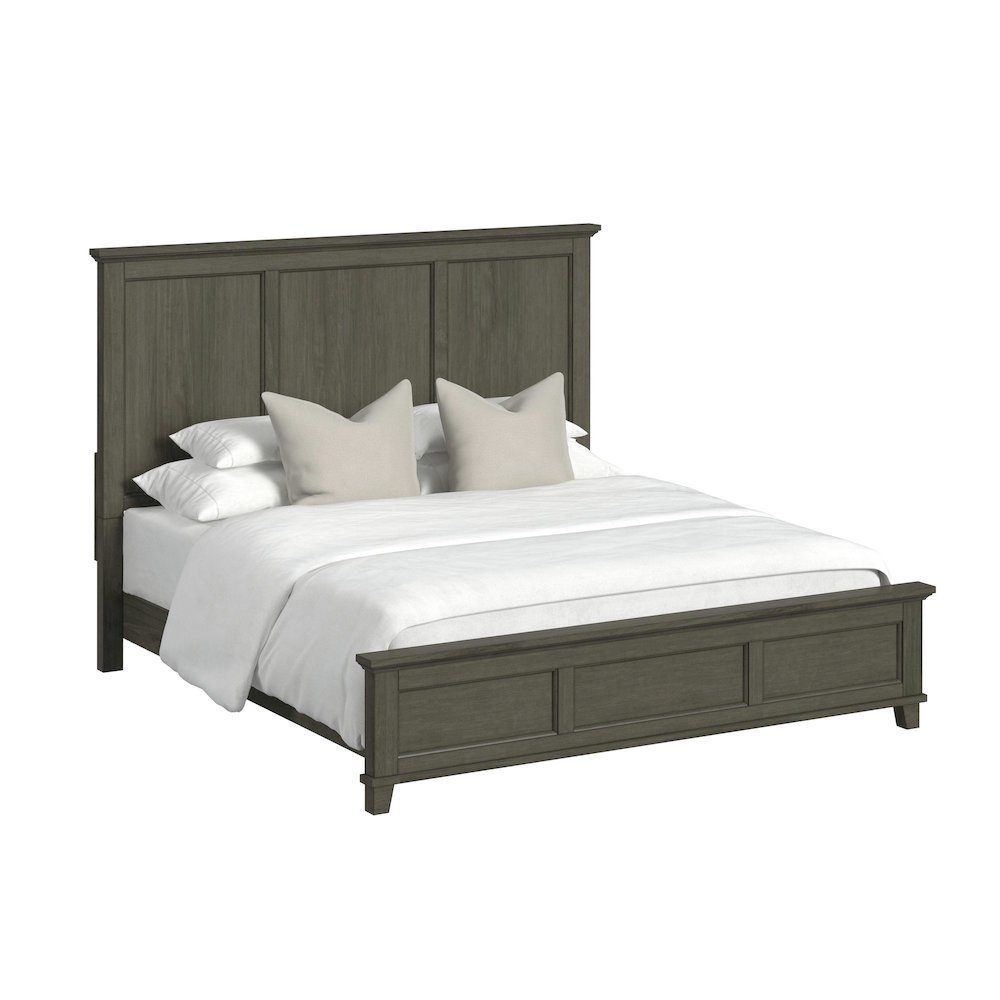 Canterbury King Panel Bed in Grey. Picture 1