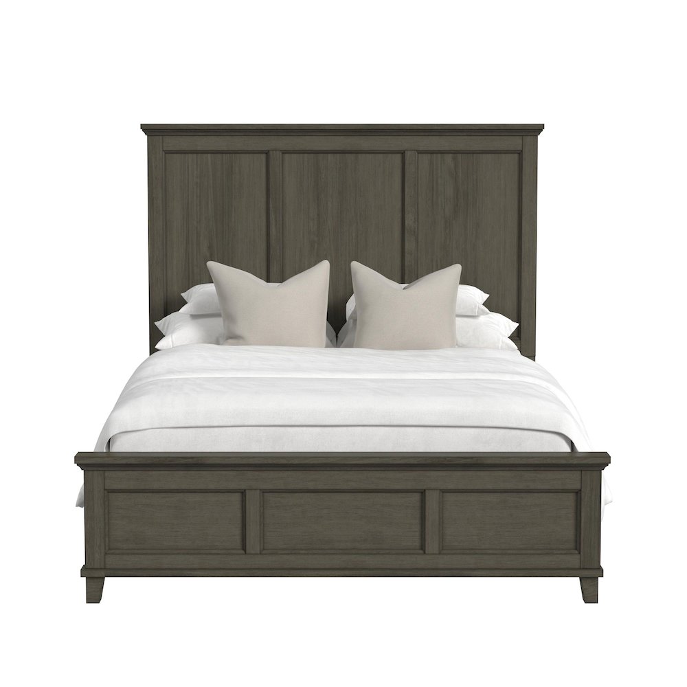 Canterbury Full Panel Bed in Grey. Picture 2