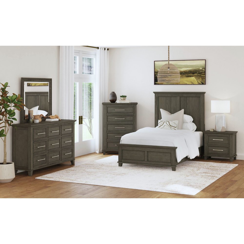 Canterbury Twin Panel Bed in Grey. Picture 6