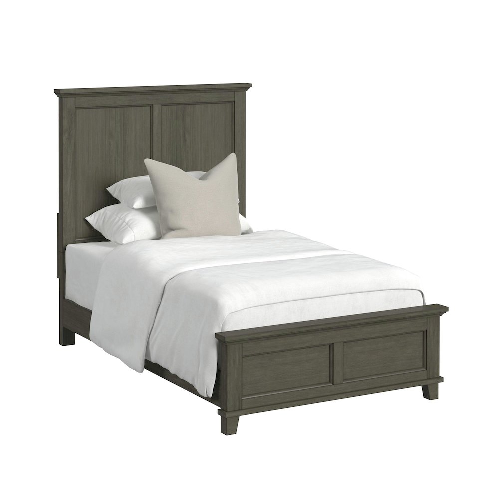 Canterbury Twin Panel Bed in Grey. Picture 1
