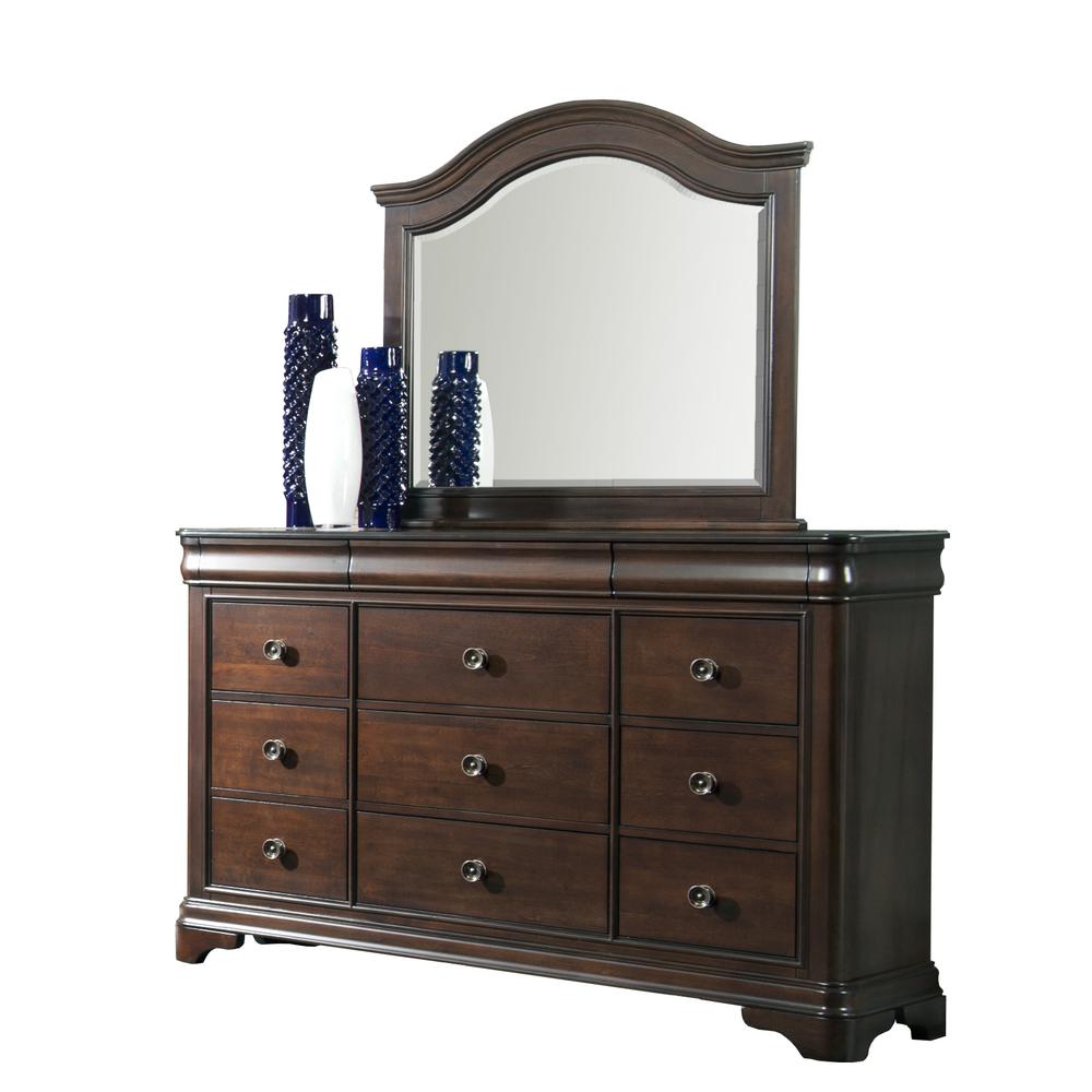 Conley Cherry Dresser & Mirror Set. Picture 1