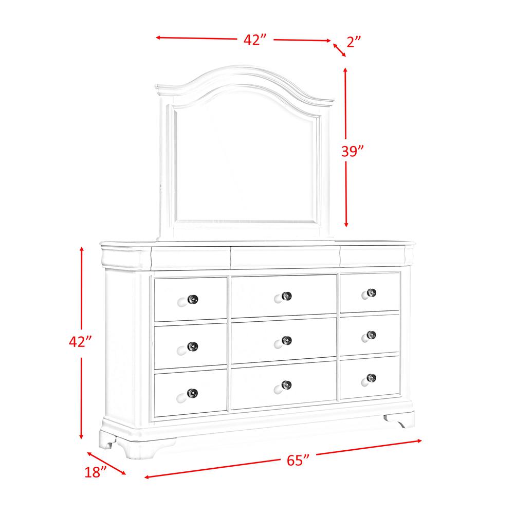 Conley Cherry Dresser & Mirror Set. Picture 5