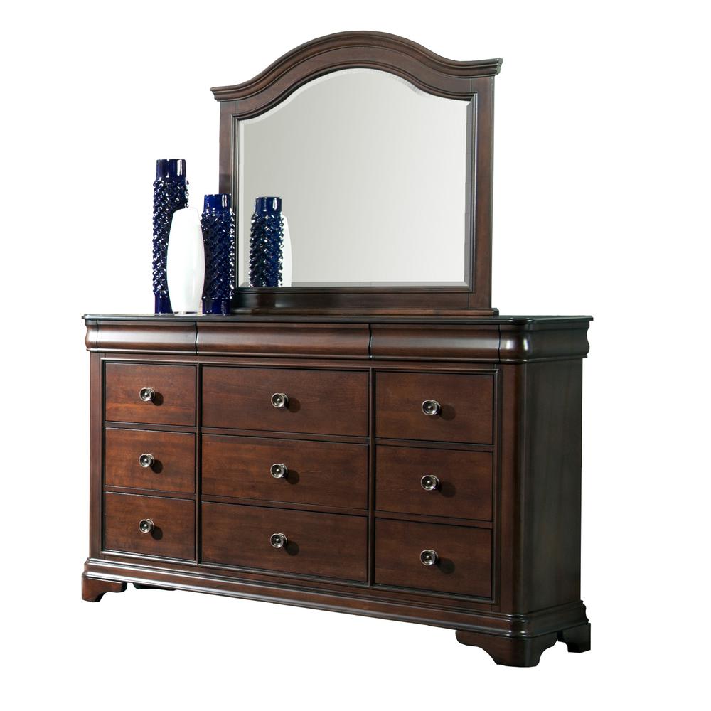 Conley Cherry King Panel 4PC Bedroom Set. Picture 4