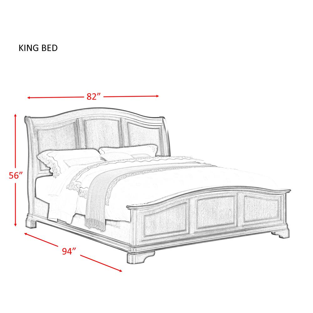 Conley Cherry King Panel 4PC Bedroom Set. Picture 9
