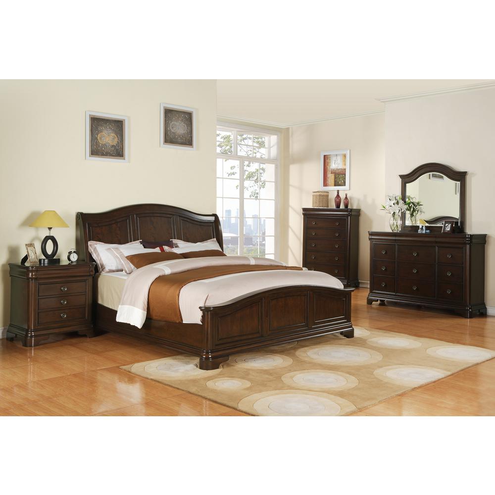 Conley Cherry King Panel 6PC Bedroom Set. Picture 11